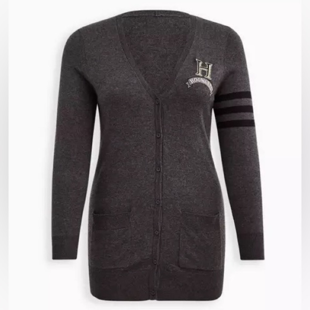 NWT Harry PotterXTorrid Hogwarts Crest Varsity Cardigan-Torrid Size 3 (22-24,3X)